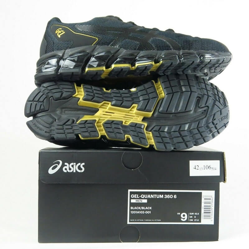 Old-Firm-Boots-Asics-Gel-Quantum-360-6-Black Trainers