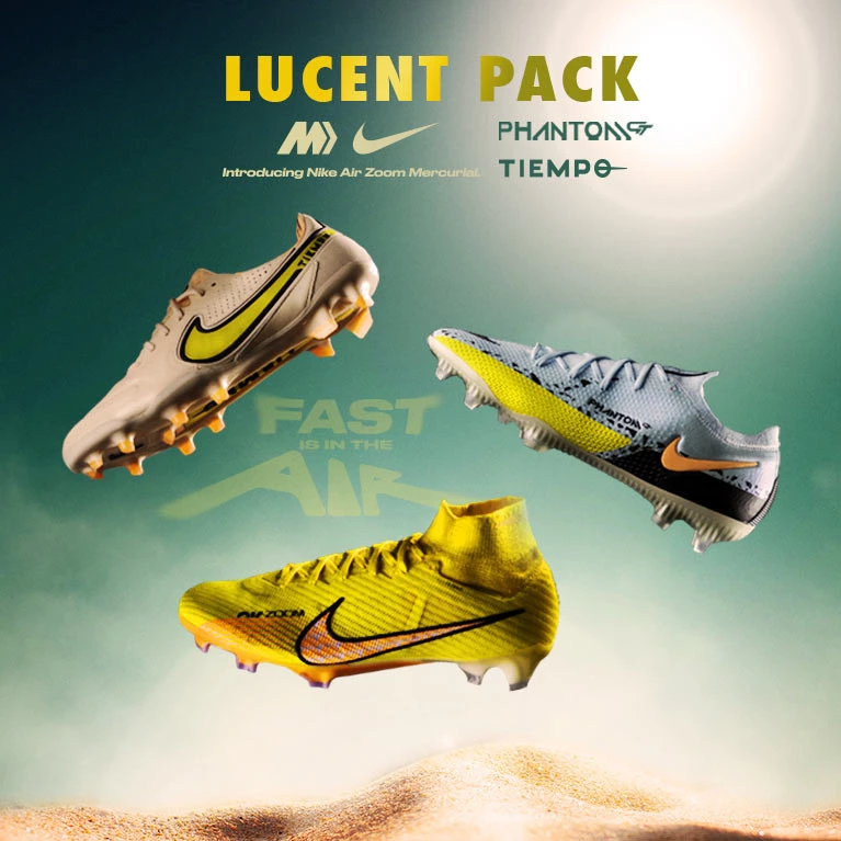 The new season begins and Nike Football has just launched its latest pack , with an updated version for the Mercurial, Phantom GT and the Tiempo.
The Lucent Pack includes new bright and striking colours for the three silos, to be worn by the best players of the brand, such as Ronaldo, Mbappe and Lewandowski.
