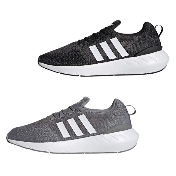 Adidas Swift Run 22 Black / Grey GZ34- Mens Trainers Running Shoes