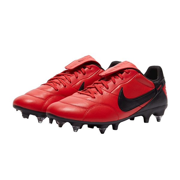 Old-Firm-Boots-Nike-The-Premier-3-SG-PRO-AC-Red-Black-K-Leather Football Boots