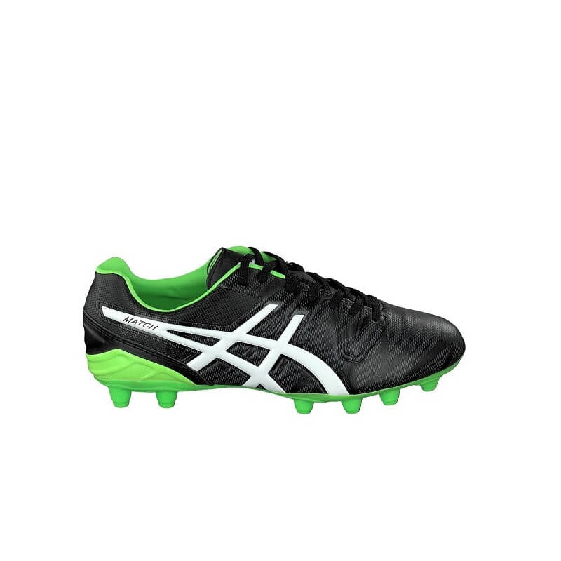 Asics Match CS FG Black/Green – Football Boots