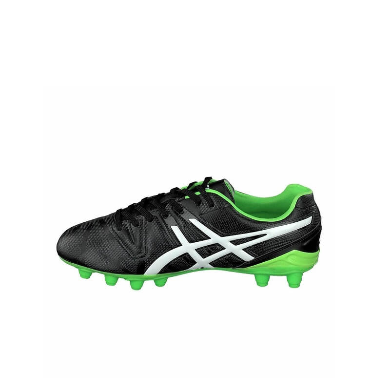 Old-Firm-Boots-Asics-Match-CS-FG-Black-Green Football Boots
