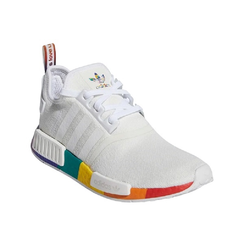 Old-Firm-Boots-Adidas-NMD_R1-Pride-White Trainers Sneakers Shoes